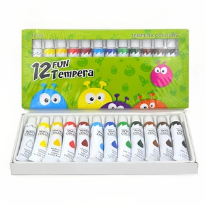 Kit <span class=keywords><strong>de</strong></span> Tubos <span class=keywords><strong>de</strong></span> <span class=keywords><strong>Pintura</strong></span> Témpera Lavables <span class=keywords><strong>de</strong></span> 12 Colores Vibrantes, Materiales <span class=keywords><strong>de</strong></span> Arte Ecológicos para Niños Pequeños, Principiantes y <span class=keywords><strong>Clases</strong></span> <span class=keywords><strong>de</strong></span> Arte en Jardín <span class=keywords><strong>de</strong></span> Infancia - Product Image 1