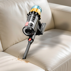 مكنسة أرضية لاسلكية ، قطب تلسكوبي ذهبي ورمادي لتخزين الغبار من WW W - Product Image 3
