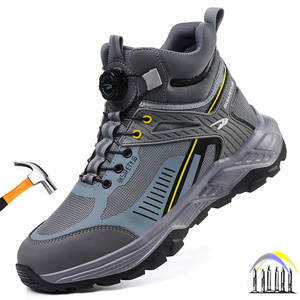 Safety Shoes <b>Men</b> <b>Boots</b> High Top <b>Work</b> Sneakers Steel Toe Cap Anti-smash Puncture-Proof <b>Men's</b> <b>Work</b> <b>Boots</b> Indestructible Shoes - Product Image 1
