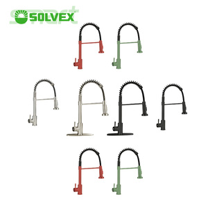 <span class=keywords><strong>Robinet</strong></span> de <span class=keywords><strong>cuisine</strong></span> en acier inoxydable SOLVEX, mitigeur à poignée unique, douchette extractible, commande thermostatique, cartouche céramique, 2 fonctions, hôtel - Product Image 1