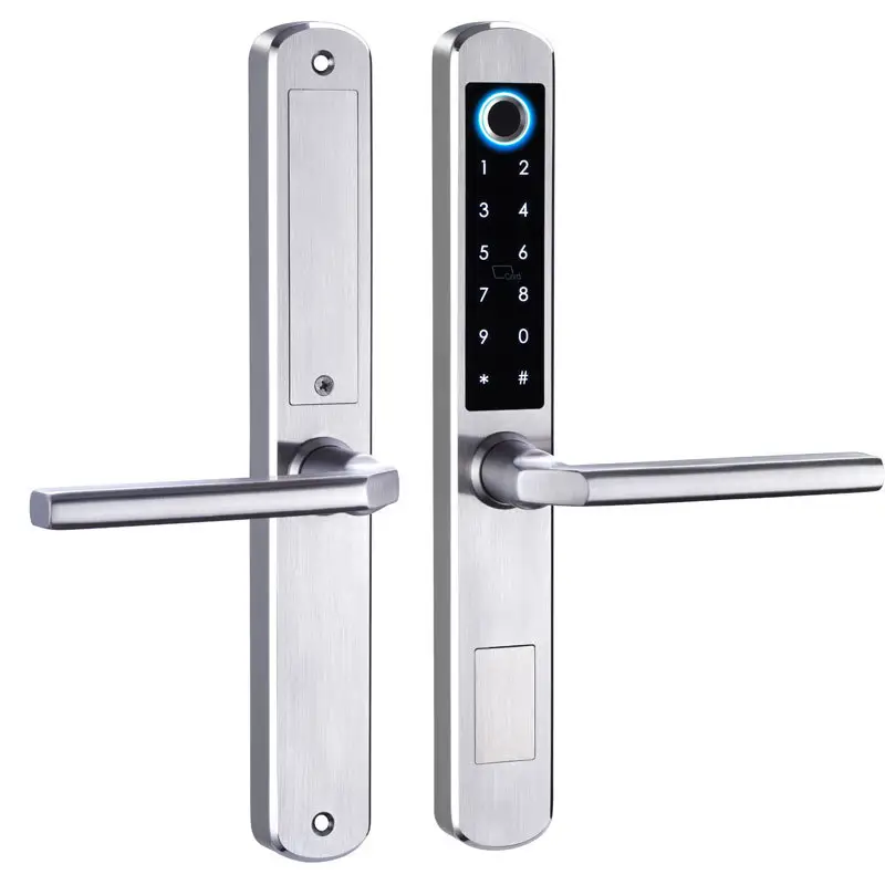 Dijital simli TTLOCK kart şifre parmak izi ev güvenlik akıllı kapı kilidi