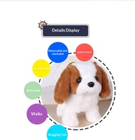 Jouet Électrique en Peluche Chiot en Gros, Super Doux, en Coton PP, qui Marche, Abaie, Abaisse la Queue, Démontable, Lavable, Anti-Stress