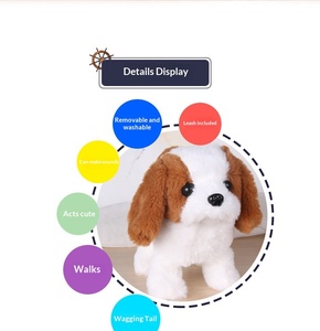 Juguete de peluche eléctrico al por mayor para <span class=keywords><strong>cachorros</strong></span>, súper suave, de algodón PP, con movimiento de caminar, ladrar y rabo que se mueve, pelaje desmontable y lavable, para alivio del estrés. - Product Image 3
