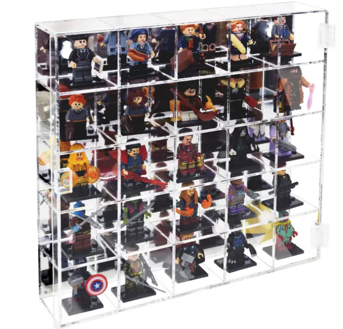 25 kompartemen Display Case kabinet dinding berdiri dengan cermin tampilan belakang rak