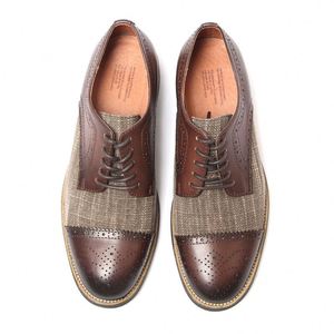 Chaussures habillées classiques élégantes à lacets en cuir de vachette véritable, fabriquées à la main, de haute qualité, de luxe, pour affaires, à bout carré, par un designer original - Product Image 5