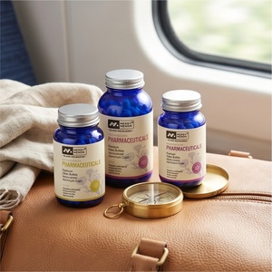 Bouteilles en verre à large ouverture de haute qualité pour les soins de santé, flacons de luxe en verre givré pour pilules et capsules - Product Image 5