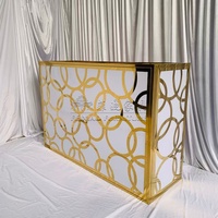 Offre Spéciale pas cher prix fête de mariage événements meubles long carré or acier inoxydable FLORA Bar Table
