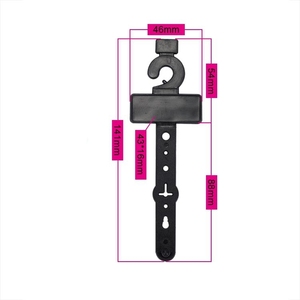 Bán Hot Nhỏ Móc Áo Nhựa 141Mm * 46Mm 149*20Mm 127Mm Móc Màu Đen Cho Vành Đai Hiển Thị Người Giữ Quần Áo Với Hộp Túi Đóng Gói - Product Image 1