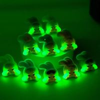 Porte-clés en résine pour bricolage avec poupée 3D et peluche pour décoration de maison de poupée