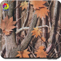Film PVA hydrographique camouflage et motif arbre Tsautop 50 cm pour impression par transfert d'eau sur plastique, métal et céramique
