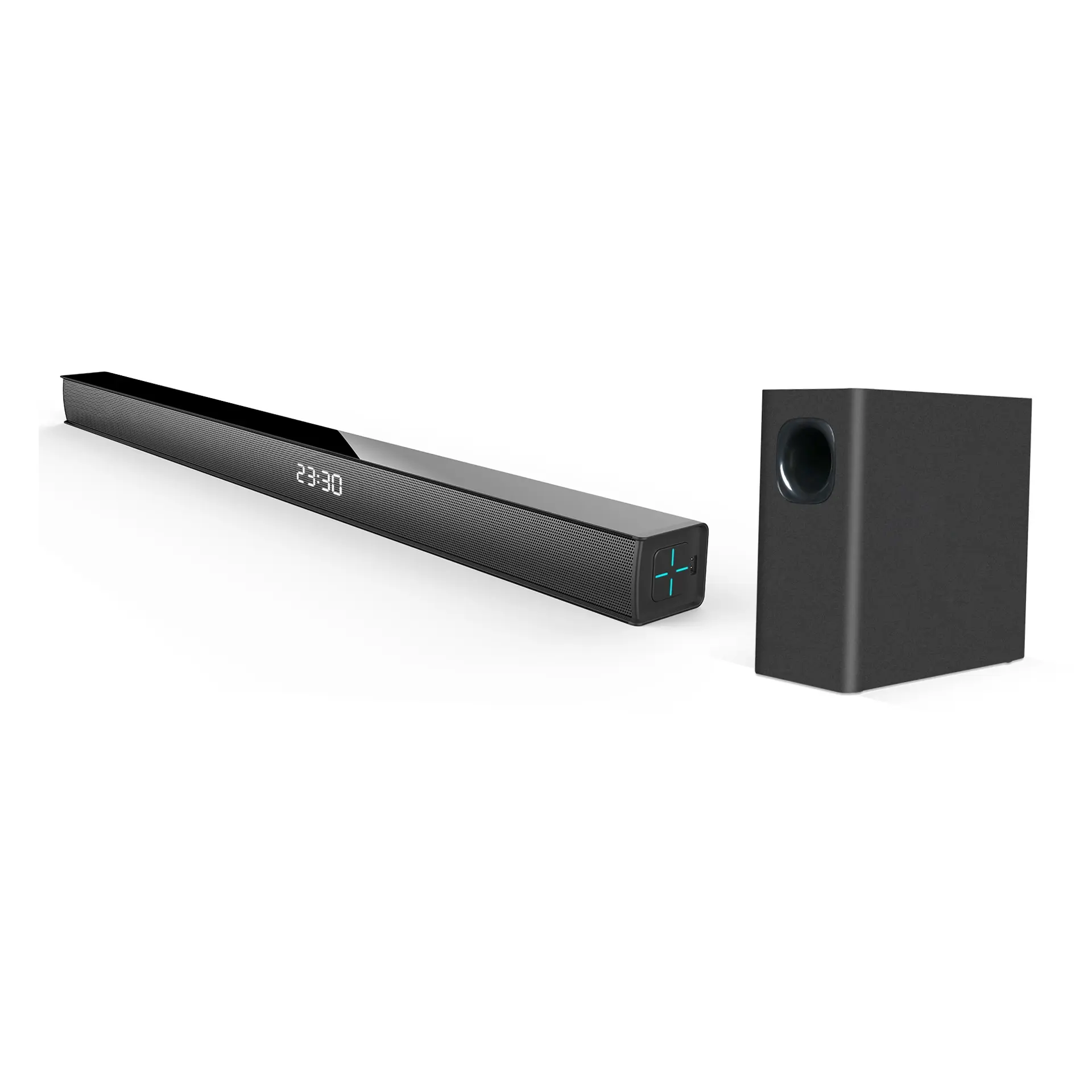 Harga Grosir Modis 2.1 Channel 160W Speaker AUX Sisi Persegi Home Theater 5.1 Soundbar dengan Subwoofer