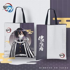 Dessin animé imprimé Demoned <span class=keywords><strong>Slayer</strong></span> toile sac épaule pliant Shopping sac fourre-tout pour les filles - Product Image 5