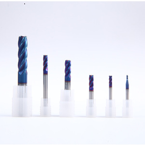 HRC65 4 Flute Corner Radius <strong>End</strong> <strong>Mill</strong> - R0.5 Solid Carbide <strong>Round</strong> <strong>Nose</strong> Milling Cutter with Blue Nano Coating - Product Image 3