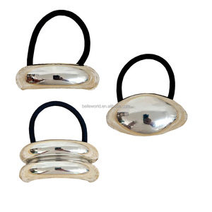 BELLEWORL2025 D Factory Hot Selling Simple Design Alloy Charm Elastic <strong>Hair</strong> Band Gold Color Good Quality Metallic <strong>Hair</strong> Tie <strong>Clasp</strong> - Product Image 6