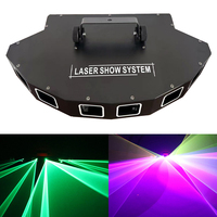 Projecteur laser DMX512 à 6 trous, scan sectoriel 3-en-1 RVB couleur, pour effets de scène, DJ, discothèques, pistes de danse, bars, fêtes