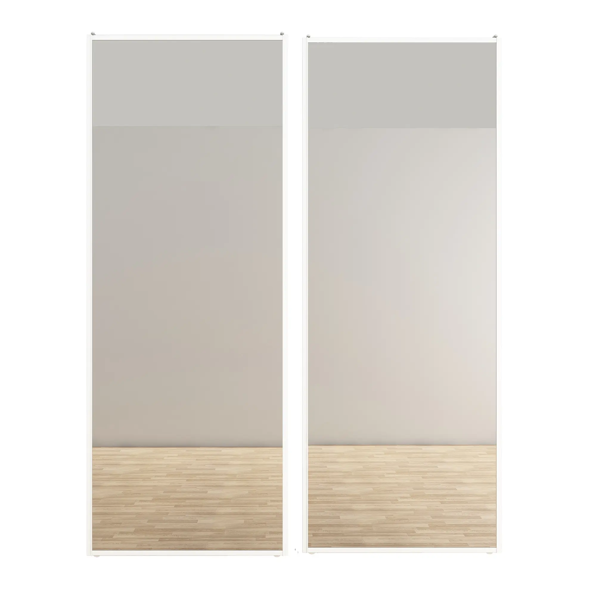 High Quality Bypass Sliding Glass Mirror Wardrobe Doors With Hardware Kits