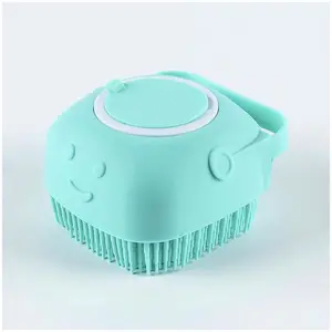 Puppy Dog Cat Silicone Bubble Bath Brushes Shower Wash Hair Soap Shampoo Brush Comb Pet Cleaning Massage Brush For Pets