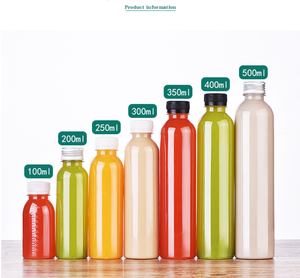 ขวดพลาสติก PET ขนาด 100 มล.-500 มล. และฝาเกลียวสำหรับบรรจุภัณฑ์เครื่องดื่มน้ำผลไม้น้ำเปล่า ขายส่ง - Product Image 1