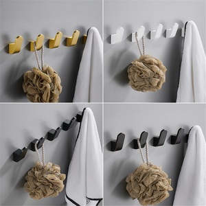 Thickened Black Coat <b>Hook</b> Iron White Clothes <b>Hook</b> Wall Hanging Bathroom <b>Towel</b> Hanger Modern Flexible Single <b>Hook</b> - Product Image 5