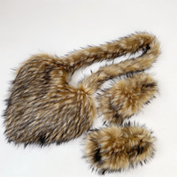 Ensemble de chaussures et de sacs populaires et célèbres pantoufles pour femmes en fausse fourrure moelleuse à la mode ensembles de pantoufles et de sacs à main de créateur pour dames