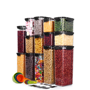 Amazon Hot Sales 14 Piece Food Storage Containers For Pantry Kitchen Organization Cereal Containers