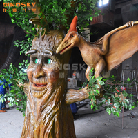 Arbre animatronique parlant avec voix et mouvements |   Arbre interactif en structure métallique pour aéroport, parc à thème et décoration de Noël en intérieur