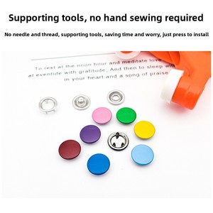 Ensemble de <span class=keywords><strong>boutons</strong></span> ronds solides FiveGrab sans outil de couture décoration de paillettes bouton pression caché - Product Image 4