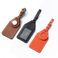 Étiquettes à bagages en cuir de luxe personnalisées accessoires de voyage personnalisés souples pour valise sac d'affaires étiquette personnalisée