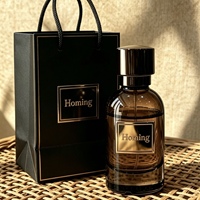 Botol Parfum Kaca Silinder 30ml 50ml 100ml Custom, Dasar Tebal, Kosong, Dengan Tutup Logam Hitam