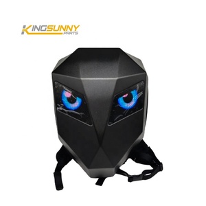 Mochila de Motocicleta Iron Man con Ojos LED Brillantes, Mochila Impermeable para <span class=keywords><strong>Casco</strong></span> de Motocicleta, Mochila Moderna para Ciclismo - Product Image 3