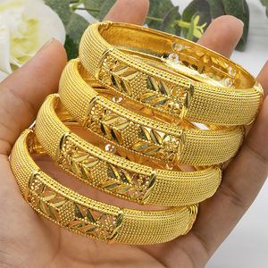 패션 여성용 고품질 맞춤형 금도금 구리 보석 팔찌 결혼식 및 인도용 제조업체 직송 - Product Image 2