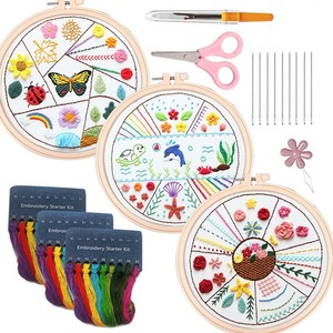 Paquete <span class=keywords><strong>de</strong></span> 3 Kits <span class=keywords><strong>de</strong></span> Práctica <span class=keywords><strong>de</strong></span> Bordado <span class=keywords><strong>de</strong></span> <span class=keywords><strong>Punto</strong></span> <span class=keywords><strong>de</strong></span> <span class=keywords><strong>Cruz</strong></span>, Kit <span class=keywords><strong>de</strong></span> Bordado a Mano para Adultos, Niños y Principiantes - Product Image 1