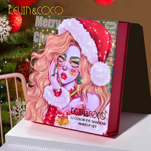 Niedrige Mindestbestellmenge Kevin Coco Weihnachts-Palette mit Lipgloss, Hochwertige, Langanhaltende Lidschatten-Palette mit Hoher Pigmentierung - Product Image 3
