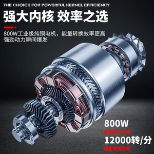 Aluminum Head Shell Angle Grinder 21V Electric Professional Grade Brushed Motor For General Purpose Grinding - Product Image 4