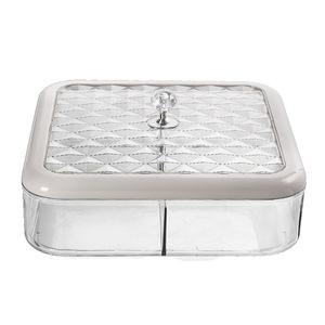 Nuovo Modello di Portafrutta in Acrilico dal Design Contemporaneo con Coperchio per Tavolo da Caffè, Caramelle, Snack, Frutta Secca, Contenitore Divisorio per Uso Domestico e Feste - Product Image 2