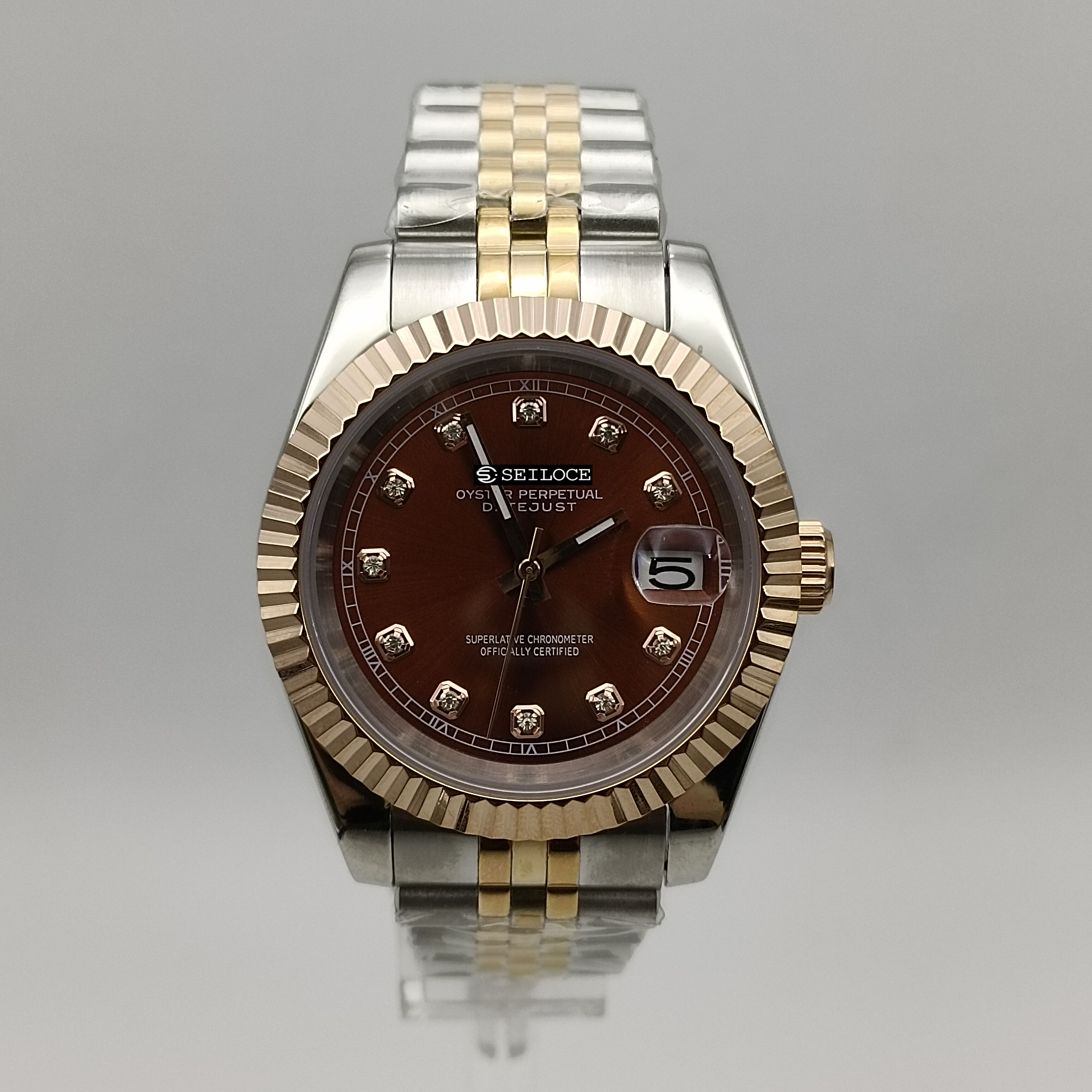 Rose Gold Case+Brown Dial