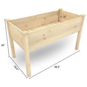 Planteur rectangulaire surélevé de fleurs, boîte de planteur de légumes <span class=keywords><strong>en</strong></span> plein air, jardin - Product Image 2