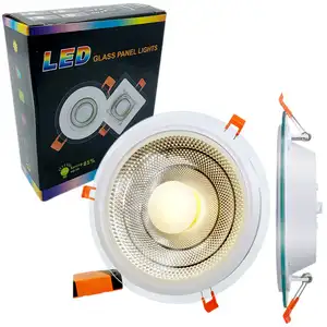 Dimmable LED Panneau Downlight Encastré Plafonnier 3W 5W 7W 9W 12W 15W 18W Lampe Blanc Froid Blanc Chaud AC 110V