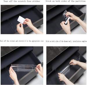 Kitchen Clear Adjustable Plastic Underwear Dividers Separators <strong>Organizer</strong> <strong>for</strong> Drawer - Product Image 6