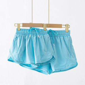 Shorts Deportivos Casuales 2 en 1 para <span class=keywords><strong>Mujer</strong></span>, de Cintura Alta Elástica, Secado Rápido, al Mejor Precio - Product Image 3