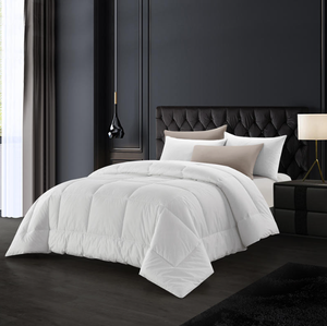 Directo de fábrica, edredón King de lujo, tela de poliéster 100%, patrón liso, hipoalergénico y Reversible para uso en Hotel, Color blanco - Product Image 2
