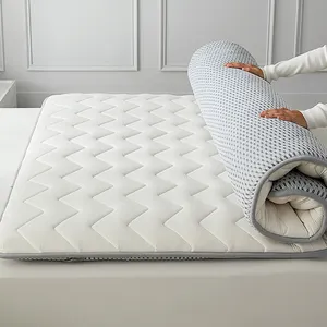 Colchón japonés de suelo para cama, colchoneta gruesa para Tatami, alfombrilla para dormir, colchón plegable enrollable
