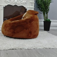 2023 nouvelle vente chaude intérieur doux cheveux ours forme carton anime personnalisé paresseux rond enfants pouf canapé personnalisé en gros pouf siège