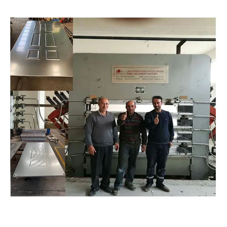 Machine de moulage de peau de porte de panneau de contreplaqué/machine de presse à chaud de porte en bois pour des ventes en Turquie