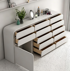 Meuble de rangement moderne en bois blanc avec tiroirs pour salon, chambre, bureau à domicile - Product Image 3