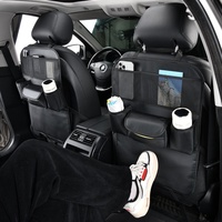 Boîte de rangement pour voiture en cuir véritable durable, 12+ compartiments, organisateur de siège arrière suspendu, élégant et imperméable