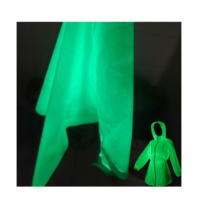 Tissu de veste de nuit à charge solaire ultraléger en nylon 20D lueur dans le tissu lumineux sombre