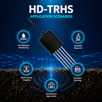 Testeur de sol multi-paramètres 5-en-1 Hi-target HD-TRHS avec capteurs d'EC, de pH, d'humidité et de température pour l'agriculture en serre