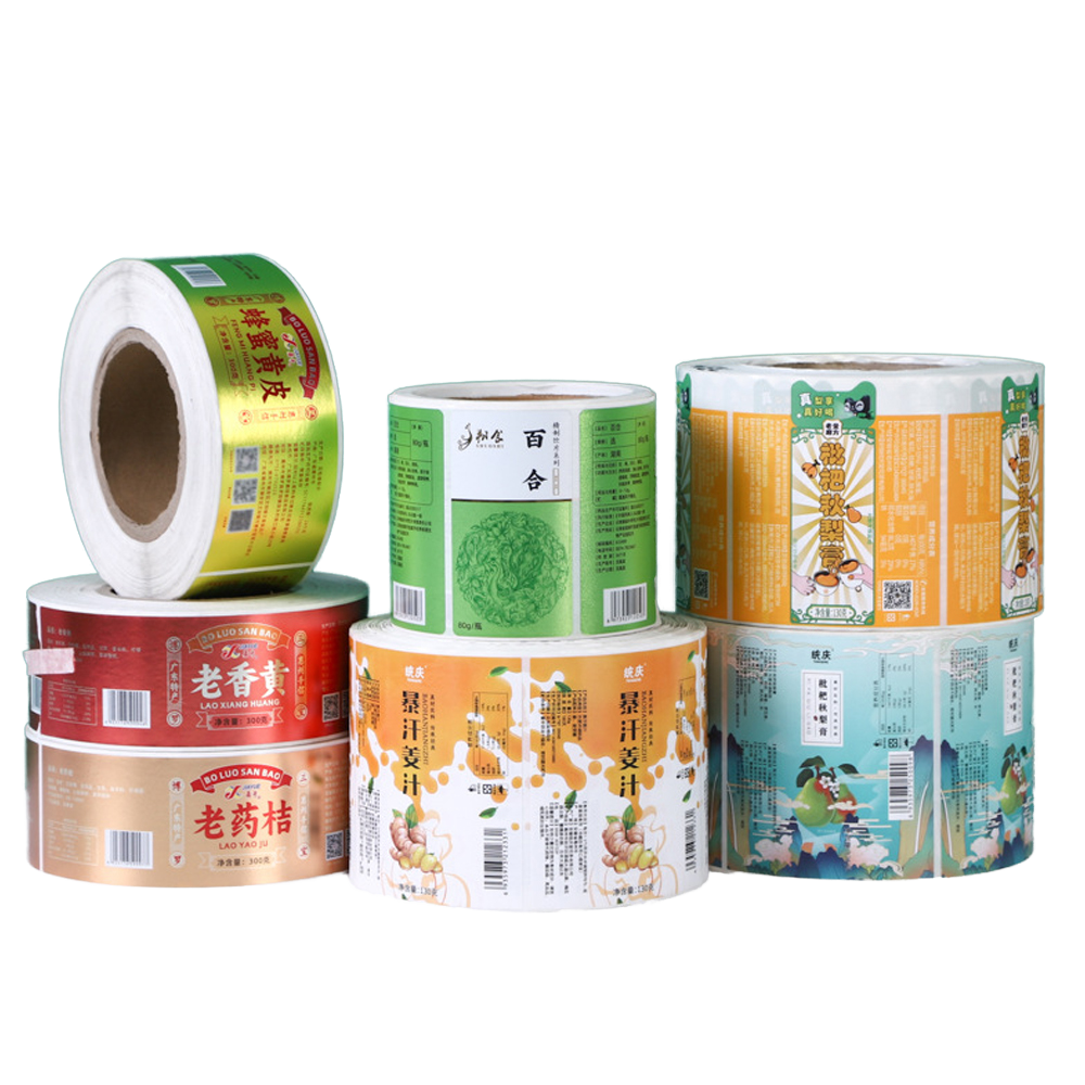 Custom Printed Vinyl Waterproof Paper Roll Self Adhesive Oil Proof Packaging Label Sticker for Food Cosmetics Bottle