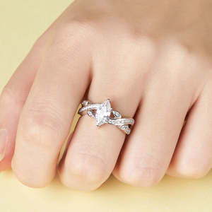 <b>Jewelry</b> Manufacturers 925 Sterling Silver Rings Women's Stylish ring Romantic Marquise Cut Rhodium Plated Women's Fine <b>Jewelry</b> - Product Image 4